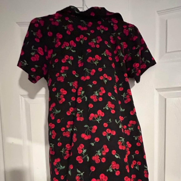 Motel Rocks Cherry Vintage Look Pin up Rockabilly Mini Shirt Dress XL - Picture 5 of 8
